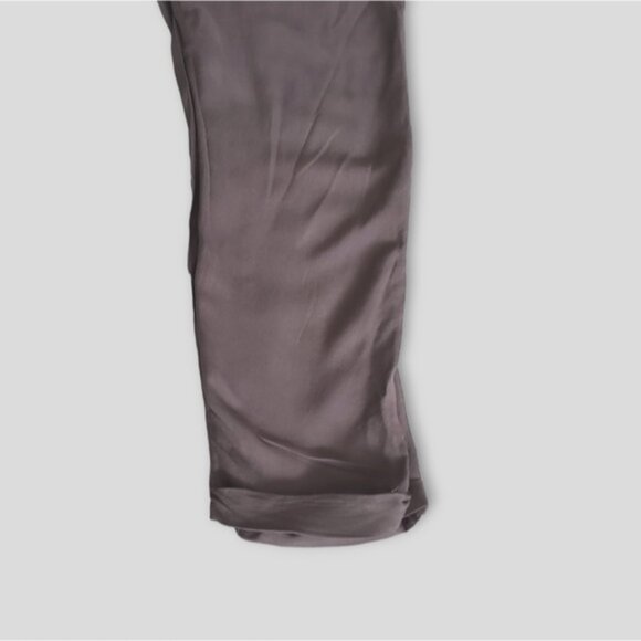 Taupe Grey Linen Drawstring Lounge Pants - Picture 6 of 15